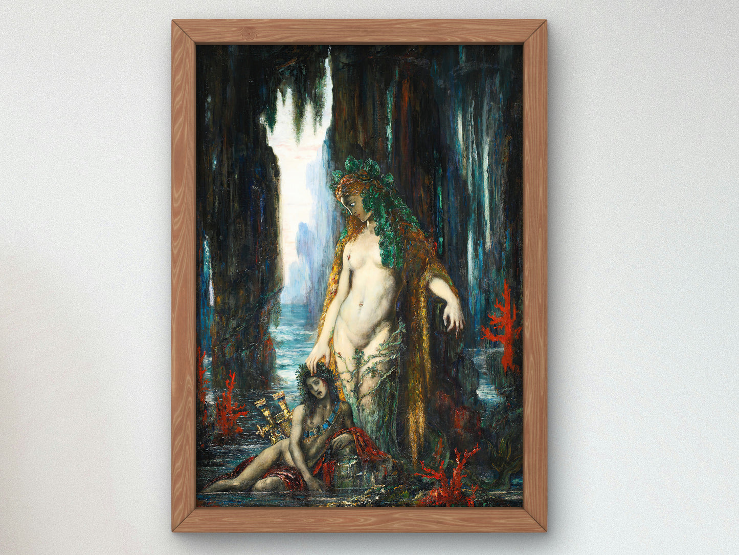 The Poet and the Siren by Gustave Moreau 1893, Wall Art Print, Fine Art Reproduction, Museum Quality Decor, Poster