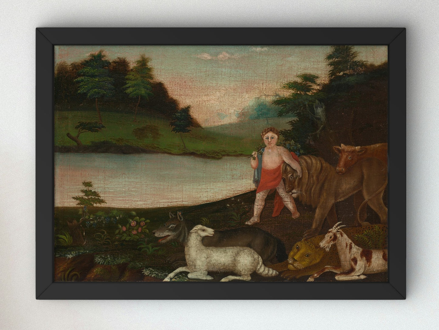 The Peaceable Kingdom by Edward Hicks 1816, Wall Art Print, Fine Art Reproduction, Museum Quality Decor, Poster