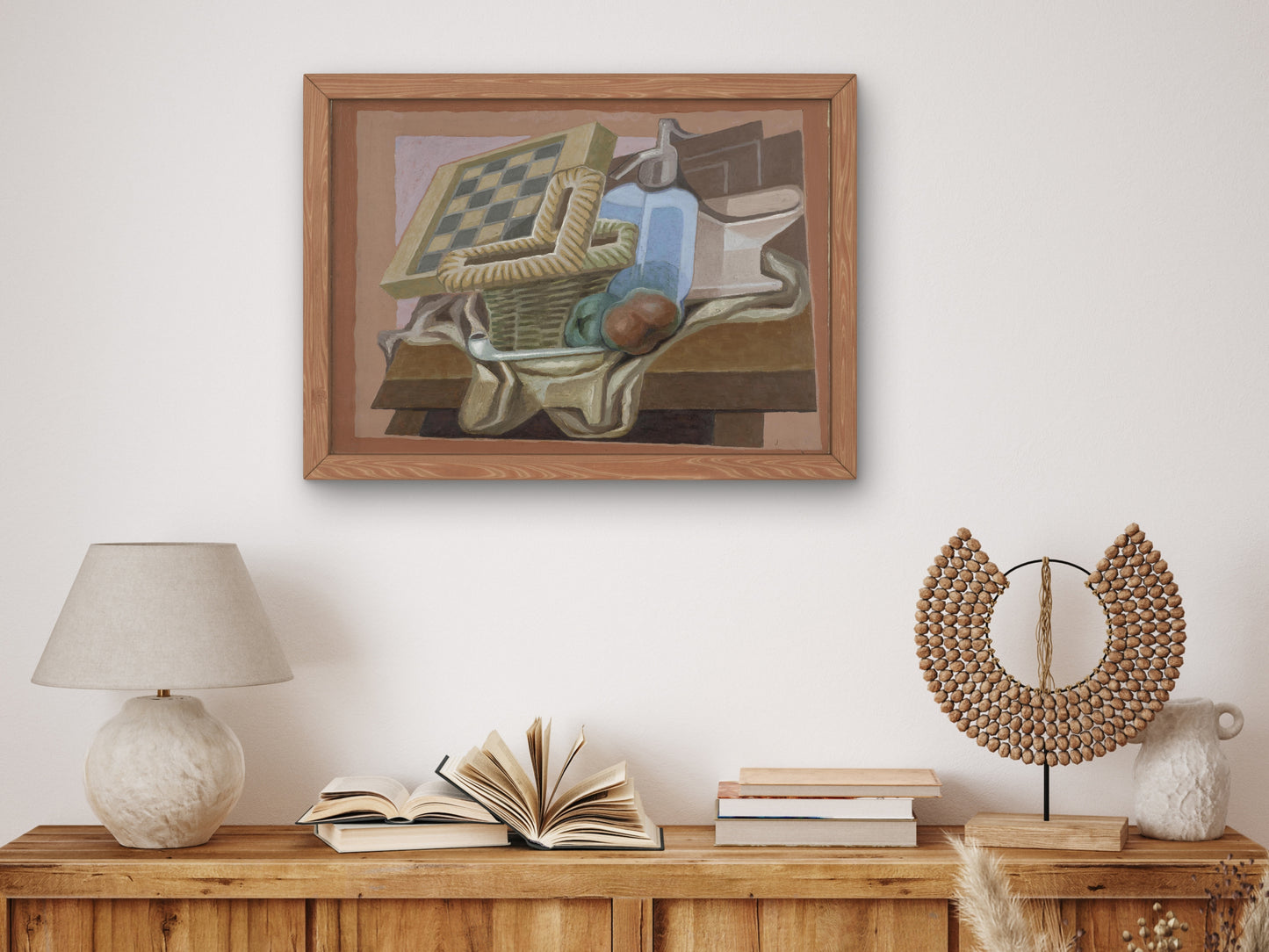 Basket and Siphon by Juan Gris 1925, Wall Art Print, Fine Art Reproduction, Museum Quality Decor, Poster