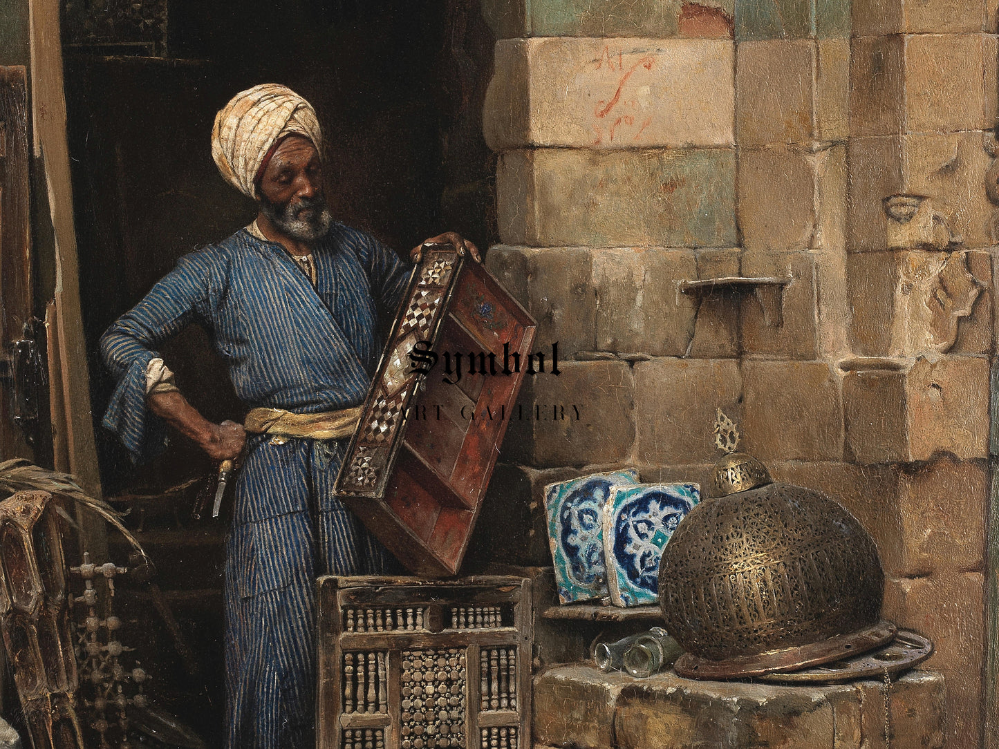 The Woodworker by Ludwig Deutsch 1884, Wall Art Print, Fine Art Reproduction, Museum Quality Decor, Poster