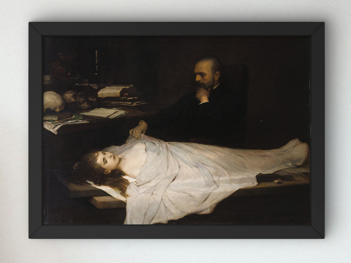 The Anatomist by Gabriel von Max 1869, Wall Art Print, Fine Art Reproduction, Museum Quality Decor, Poster