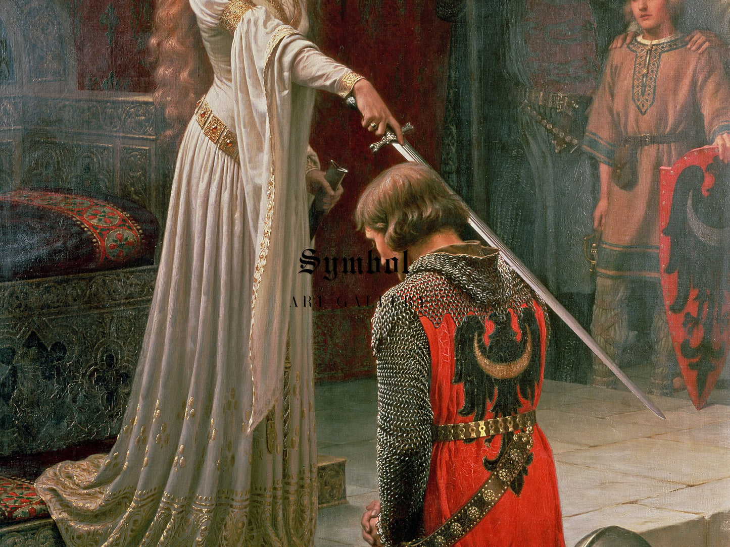 The Accolade by Edmund Blair Leighton 1901, Wall Art Print, Fine Art Reproduction, Museum Quality Decor, Poster