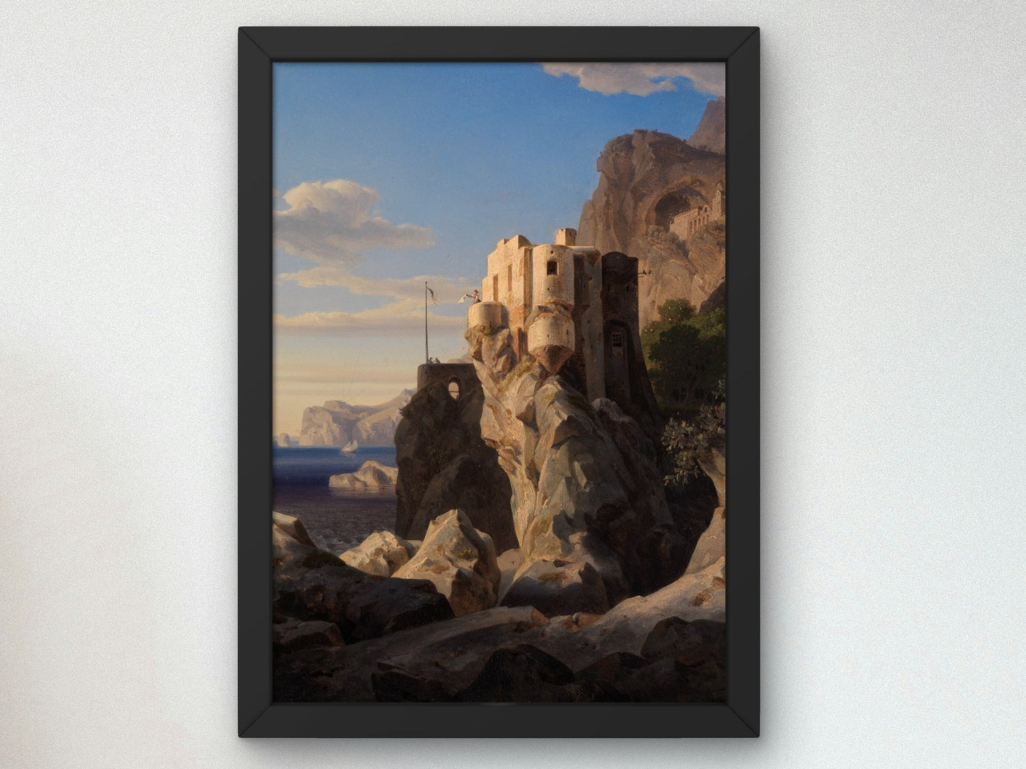 San Francesco near Amalfi by Ernst Fries 1828, Wall Art Print, Fine Art Reproduction, Museum Quality Decor, Poster