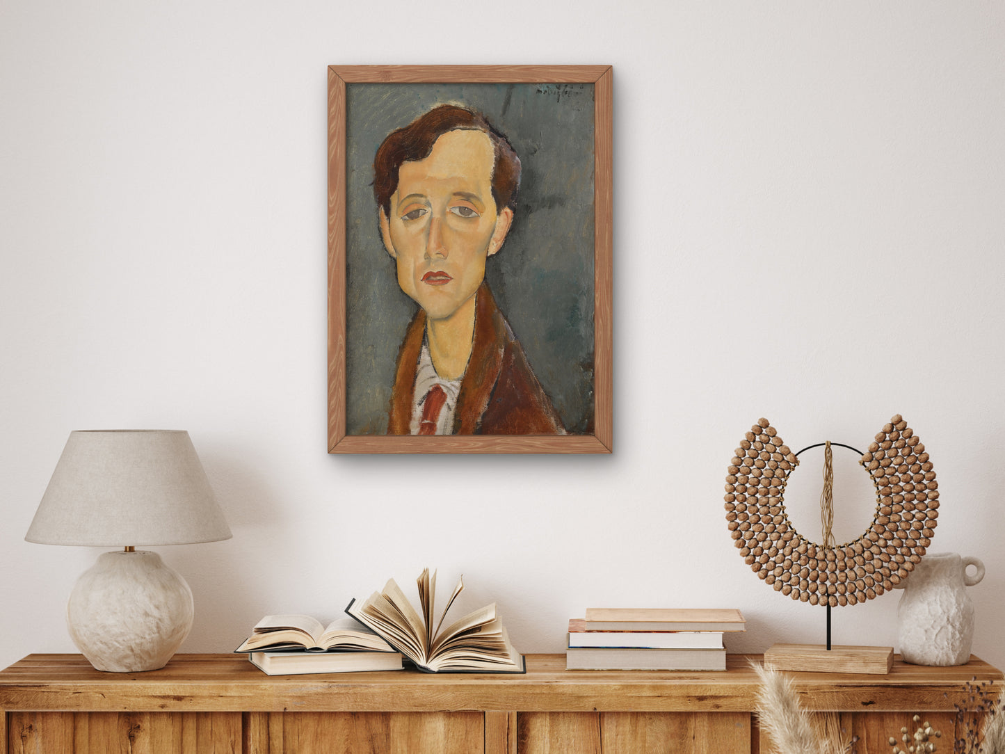 Portrait of Frans Hellens by Amedeo Modigliani 1918, Wall Art Print, Fine Art Reproduction, Museum Quality Decor, Poster