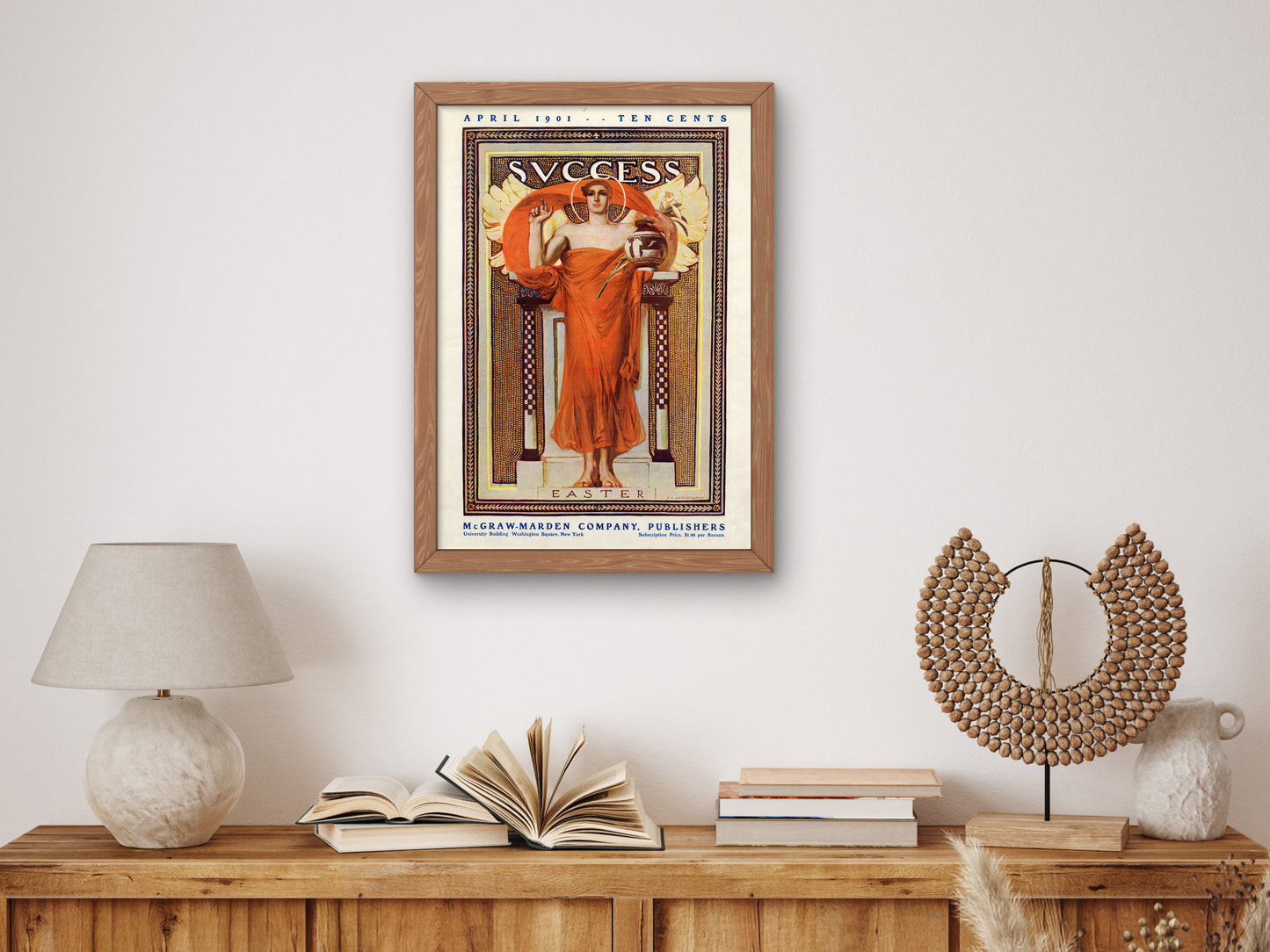 Success Easter by Joseph Christian Leyendecker 1901, Wall Art Print, Fine Art Reproduction, Museum Quality Decor, Poster