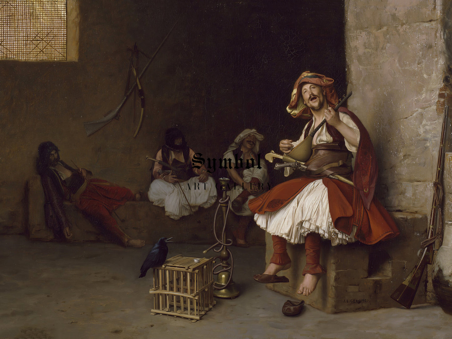 Bashi Bazouk Singing by Jean Léon Gérôme 1868, Wall Art Print, Fine Art Reproduction, Museum Quality Decor, Poster