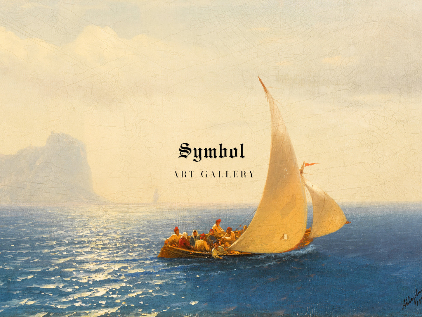 Sailing Boat off the Coast of Capri by Ivan Aivazovsky 1855, Wall Art Print, Fine Art Reproduction, Museum Quality Decor, Poster
