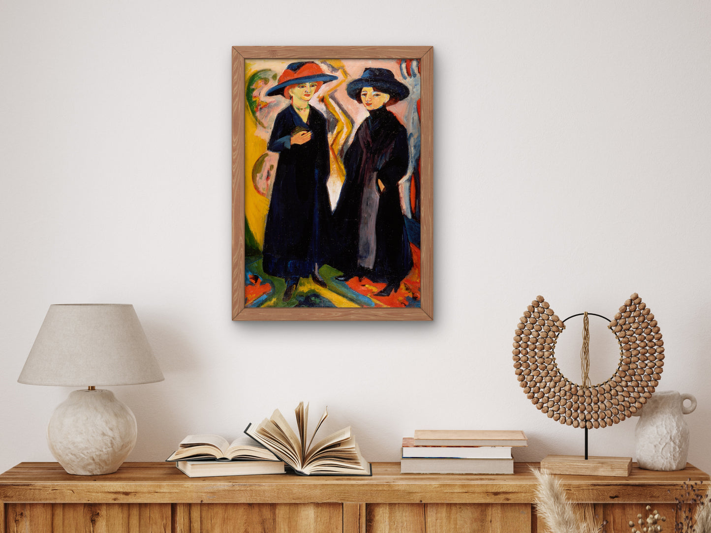 Two Women by Ernst Ludwig Kirchner 1911, Wall Art Print, Fine Art Reproduction, Museum Quality Decor, Poster