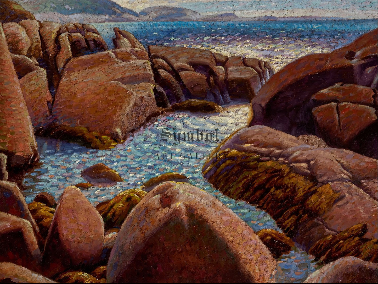 Rocky Shore by L.A.C. Panto, Wall Art Print, Fine Art Reproduction, Museum Quality Decor, Poster