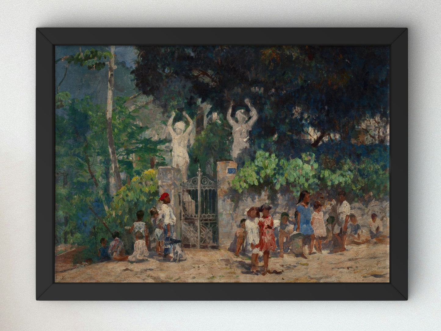 On the Way to School by Eliseu Visconti 1907, Wall Art Print, Fine Art Reproduction, Museum Quality Decor, Poster