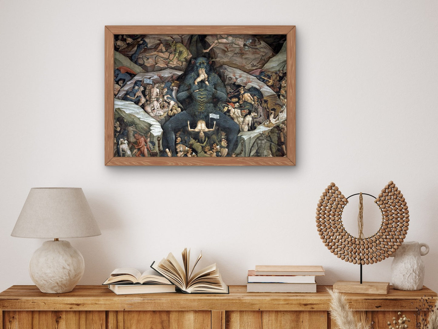 Inferno by Giovanni da Modena 1410, Wall Art Print, Fine Art Reproduction, Museum Quality Decor, Poster