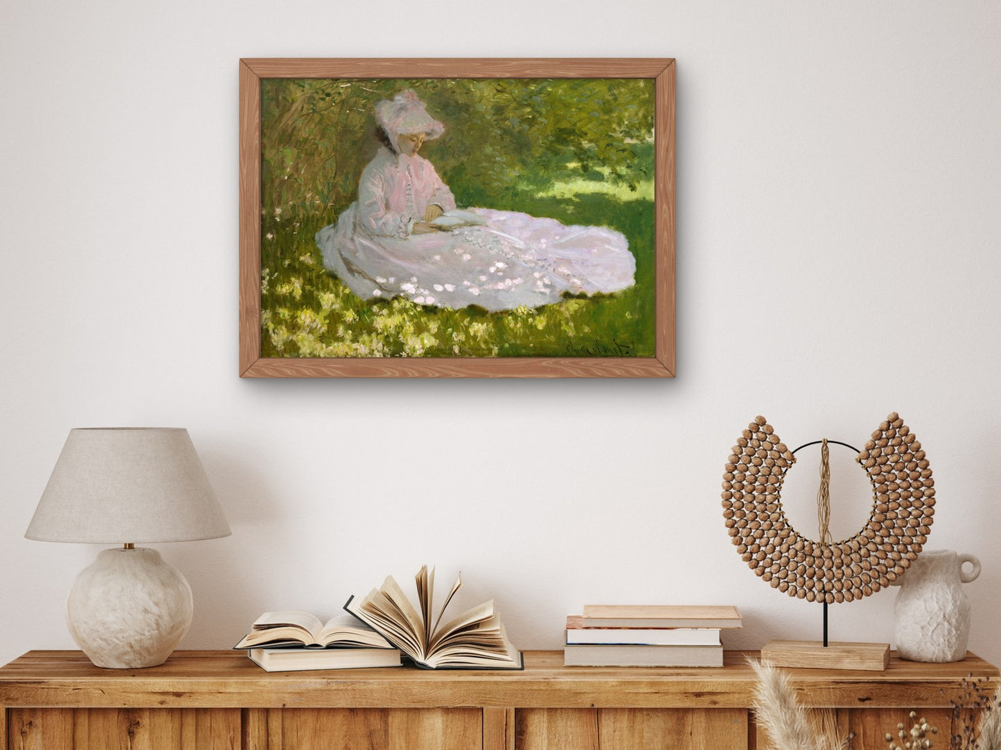 Springtime by Claude Monet 1872, Wall Art Print, Fine Art Reproduction, Museum Quality Decor, Poster