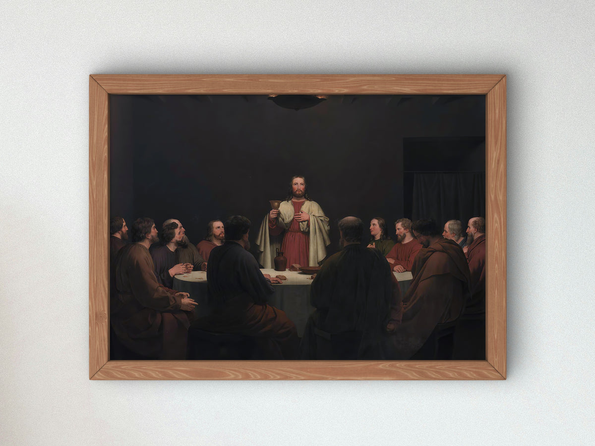 The Last Supper by Christoffer Wilhelm Eckersberg 1829, Wall Art Print, Fine Art Reproduction, Museum Quality Decor, Poster