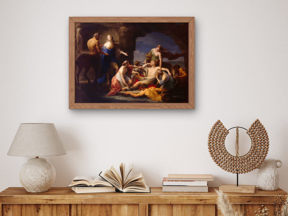 Thetis Takes Achilles from the Centaur Chiron by Pompeo Batoni 1770, Wall Art Print, Fine Art Reproduction, Museum Quality Decor, Poster