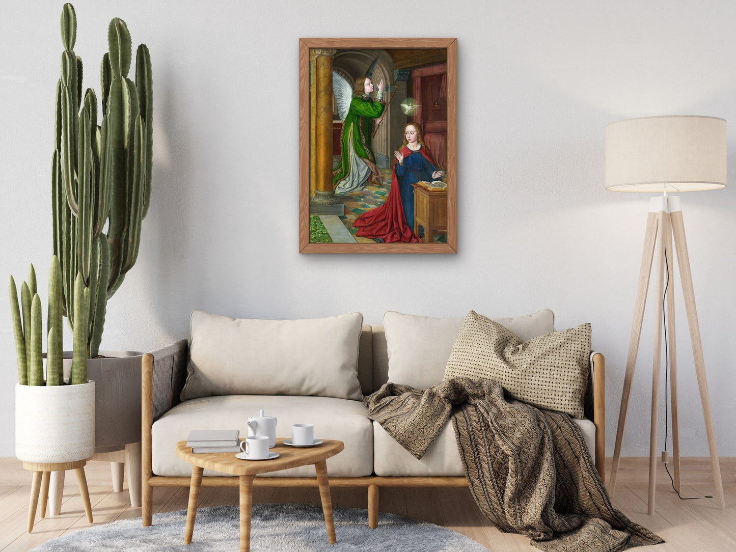 The Annunciation by Jean Hey, called the Master of Moulins 1490, Wall Art Print, Fine Art Reproduction, Museum Quality Decor, Poster