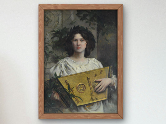 The Musician by Edwin Blashfield 1880, Wall Art Print, Fine Art Reproduction, Museum Quality Decor, Poster