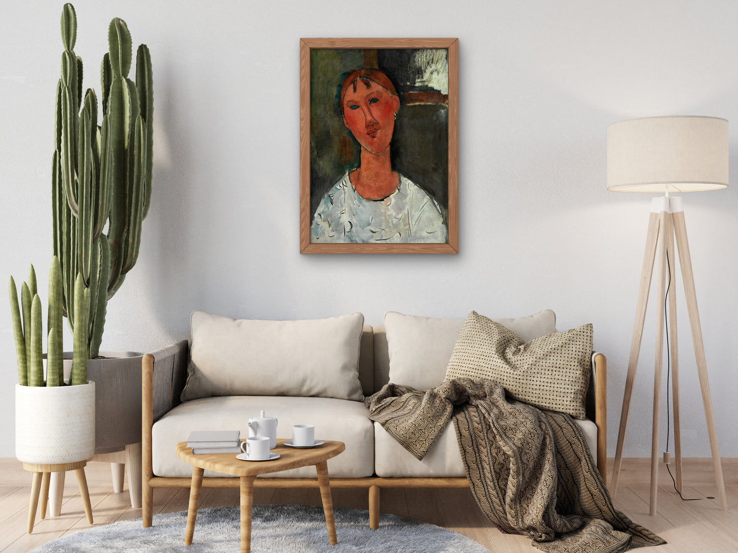 Girl in a White Blouse by Amedeo Modigliani, Wall Art Print, Fine Art Reproduction, Museum Quality Decor, Poster
