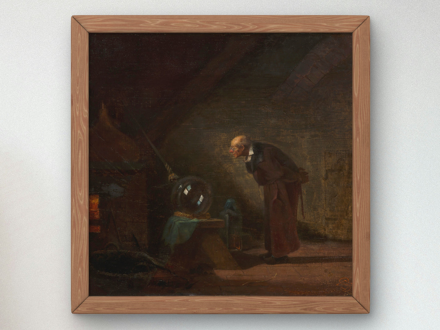 The Alchemist by Carl Spitzweg 1860, Wall Art Print, Fine Art Reproduction, Museum Quality Decor, Poster