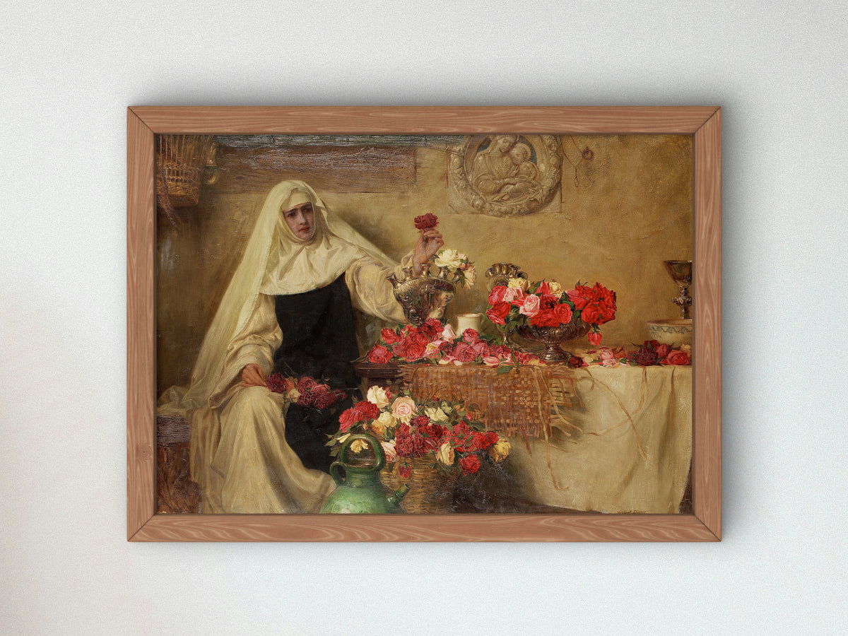 For Saint Dorothea's Day by Herbert James Draper 1899, Wall Art Print, Fine Art Reproduction, Museum Quality Decor, Poster