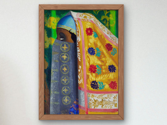 Algerian Woman by Joseph Stella 1930, Wall Art Print, Fine Art Reproduction, Museum Quality Decor, Poster
