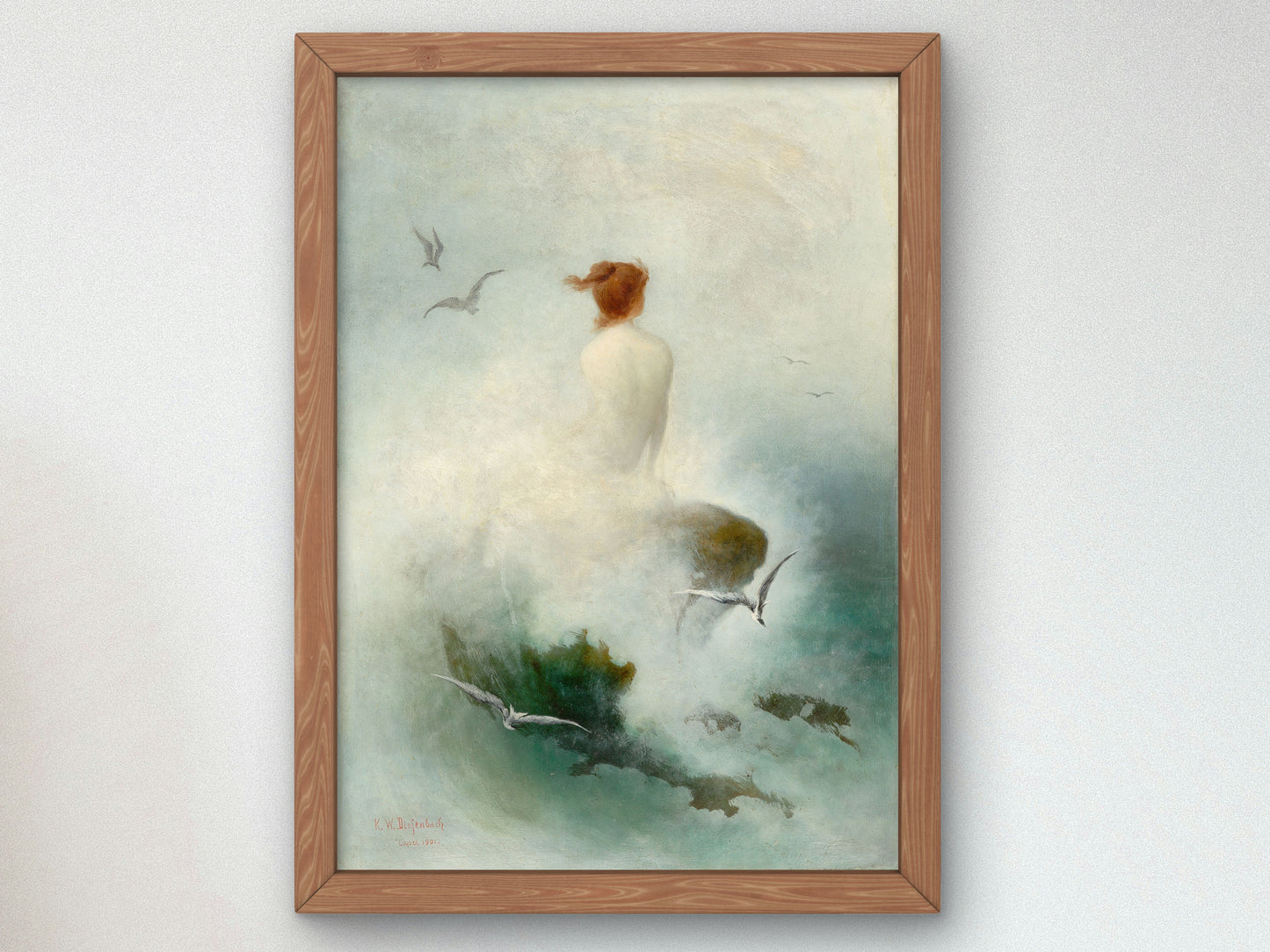 Question to the Stars by Karl Wilhelm Diefenbach 1901, Wall Art Print, Fine Art Reproduction, Museum Quality Decor, Poster