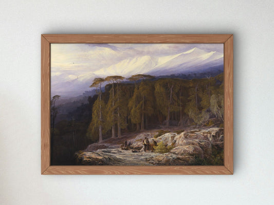 The Forest of Valdoniello Corsica by Edward Lear 1869, Wall Art Print, Fine Art Reproduction, Museum Quality Decor, Poster