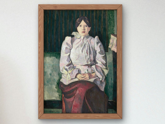 Portrait of Marie Lemasson by Émile Bernard 1892, Wall Art Print, Fine Art Reproduction, Museum Quality Decor, Poster