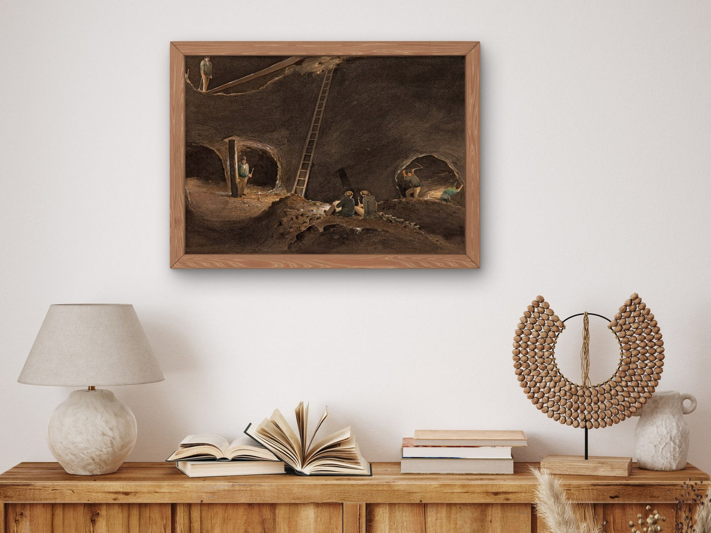 Burra Burra Mine by Samuel Thomas Gill 1847, Wall Art Print, Fine Art Reproduction, Museum Quality Decor, Poster
