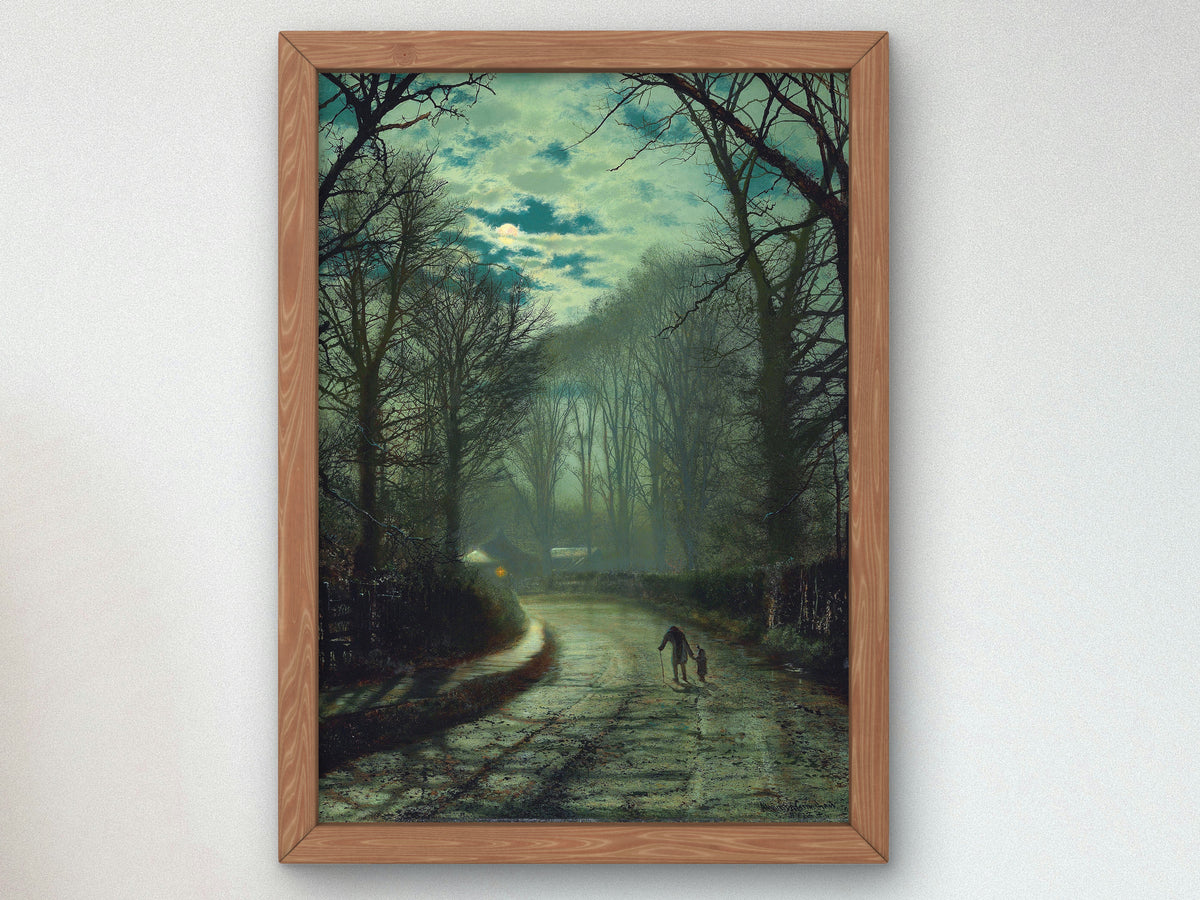 Nearing Home by John Atkinson Grimshaw 1872, Wall Art Print, Fine Art Reproduction, Museum Quality Decor, Poster