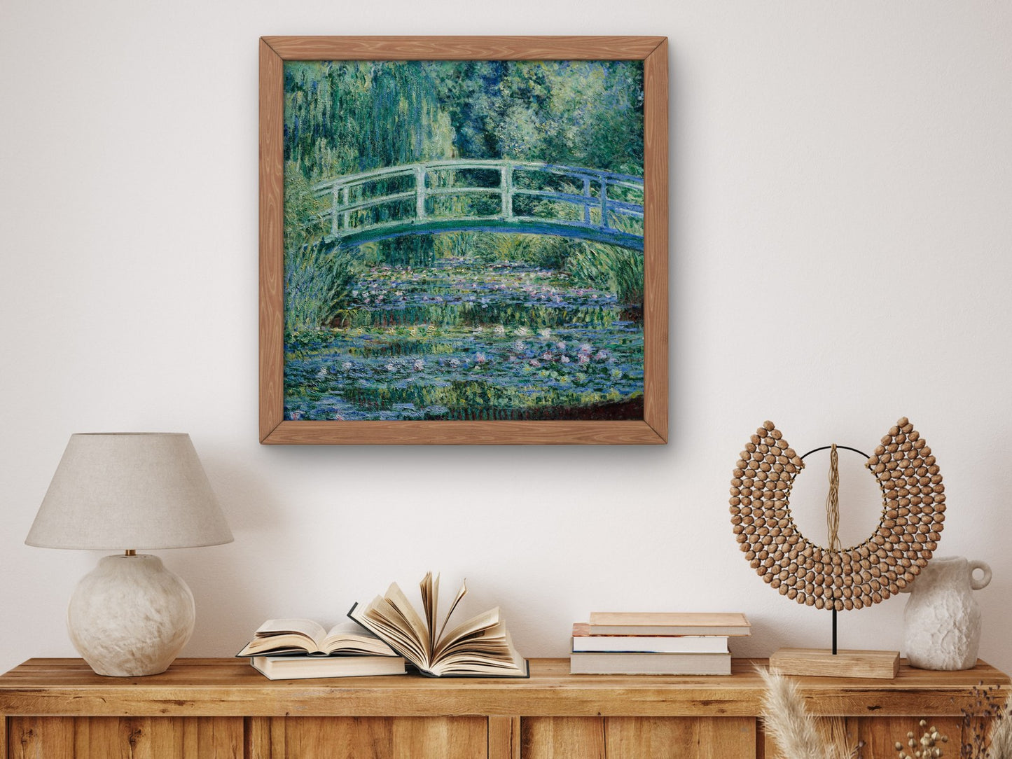Water Lilies and Japanese Bridge by Claude Monet 1899, Wall Art Print, Fine Art Reproduction, Museum Quality Decor, Poster
