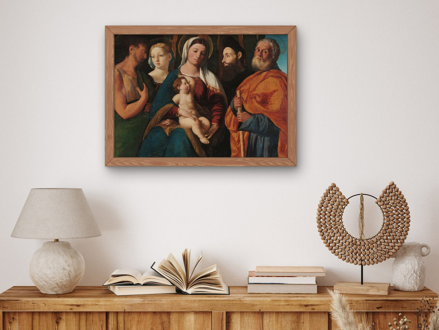 Sacra Conversazione by Dosso Dossi 1520, Wall Art Print, Fine Art Reproduction, Museum Quality Decor, Poster