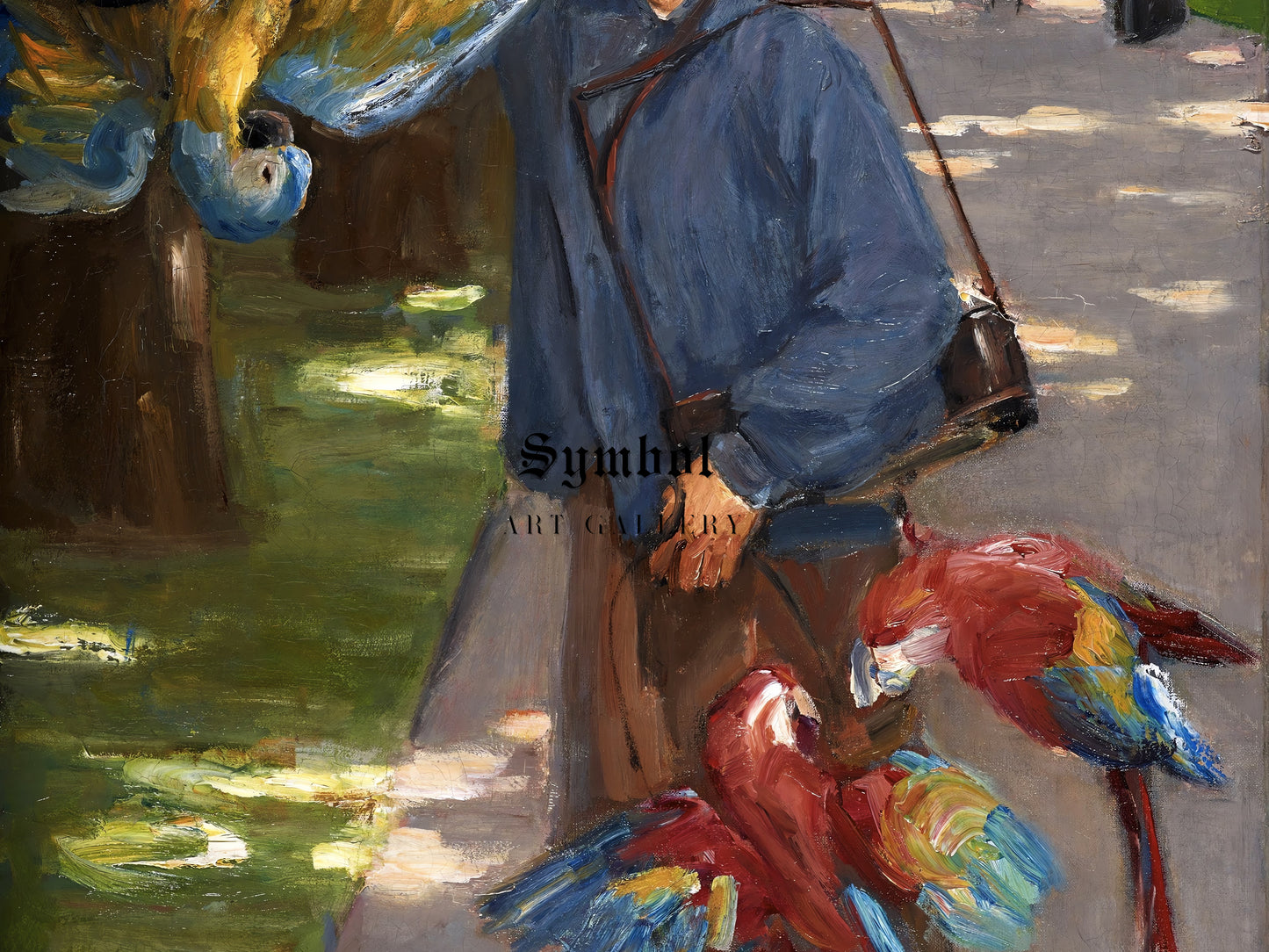 The Parrot Man by Max Liebermann 1902, Wall Art Print, Fine Art Reproduction, Museum Quality Decor, Poster