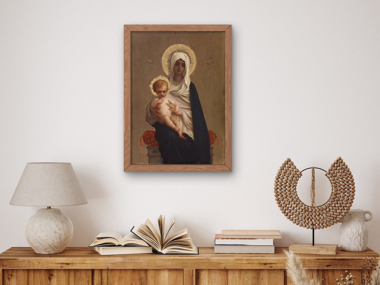Virgin of the Deliverance by Ernest Hébert 1872, Wall Art Print, Fine Art Reproduction, Museum Quality Decor, Poster
