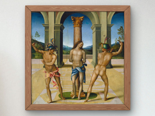 The Flagellation of Christ by Francesco d'Ubertino 1512, Wall Art Print, Fine Art Reproduction, Museum Quality Decor, Poster