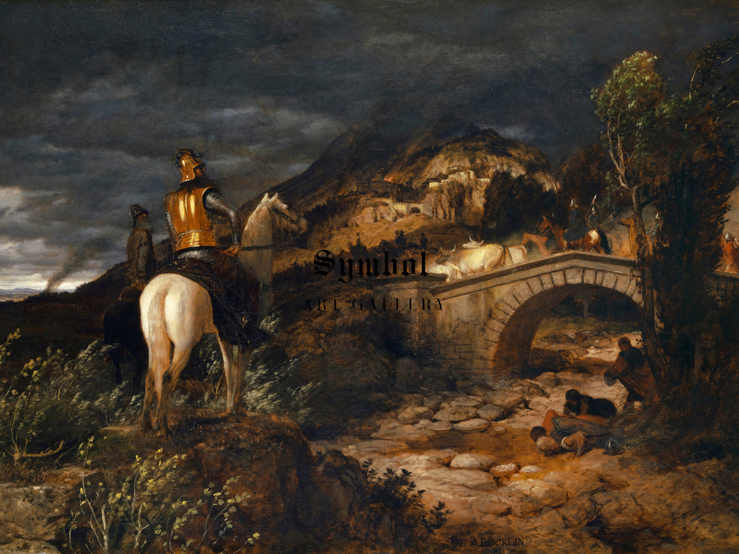 The March of the Goths by Arnold Böcklin 1881, Wall Art Print, Fine Art Reproduction, Museum Quality Decor, Poster
