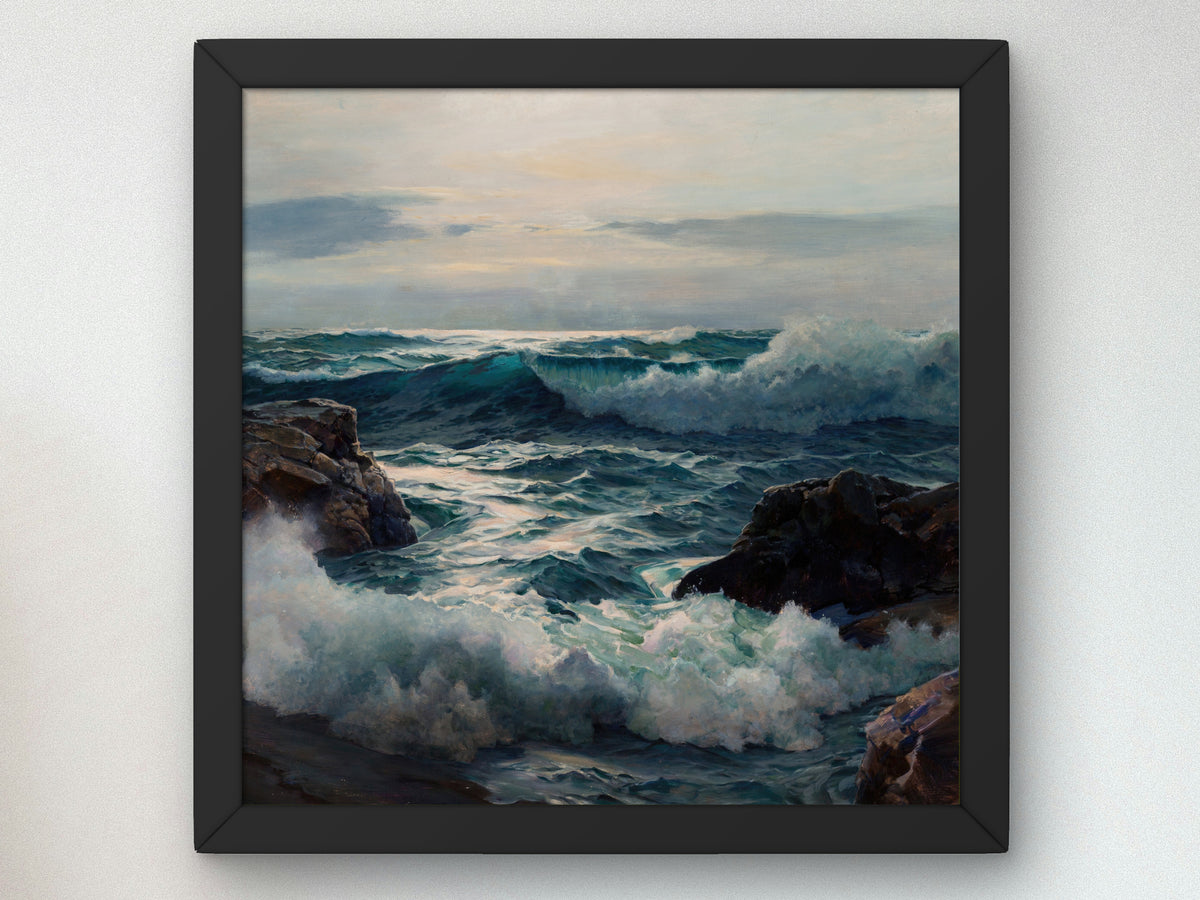 The Invading Surf by Frederick Judd Waugh, Wall Art Print, Fine Art Reproduction, Museum Quality Decor, Poster