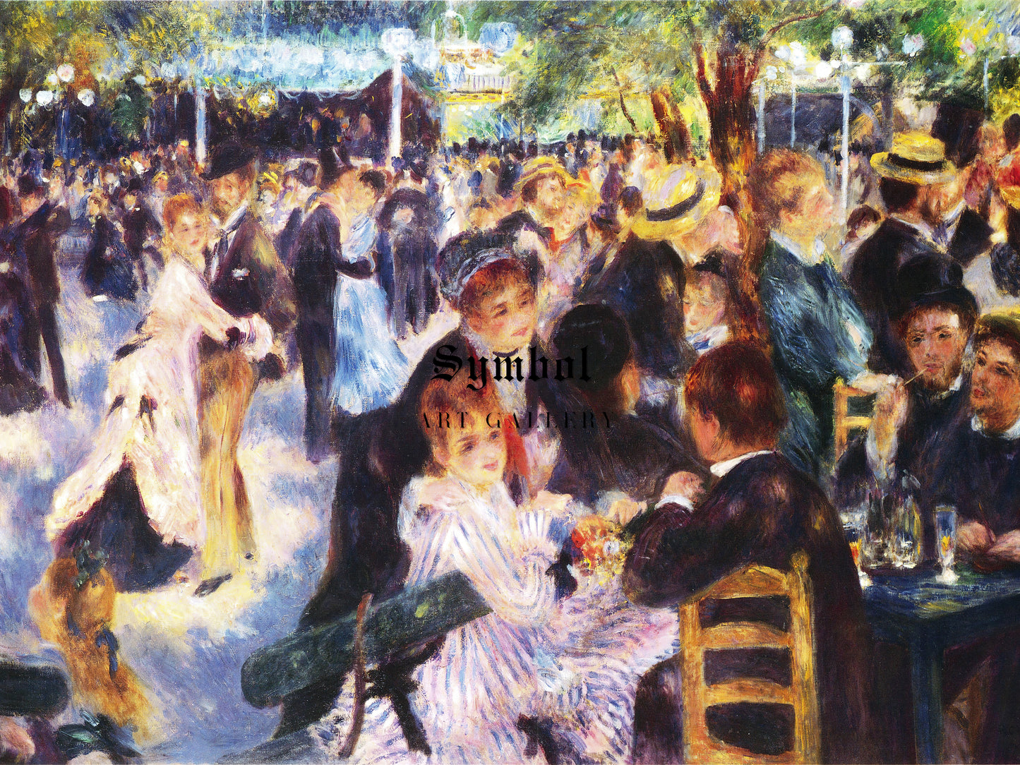 Dance at Le Moulin de la Galette by Auguste Renoir 1876, Wall Art Print, Fine Art Reproduction, Museum Quality Decor, Poster