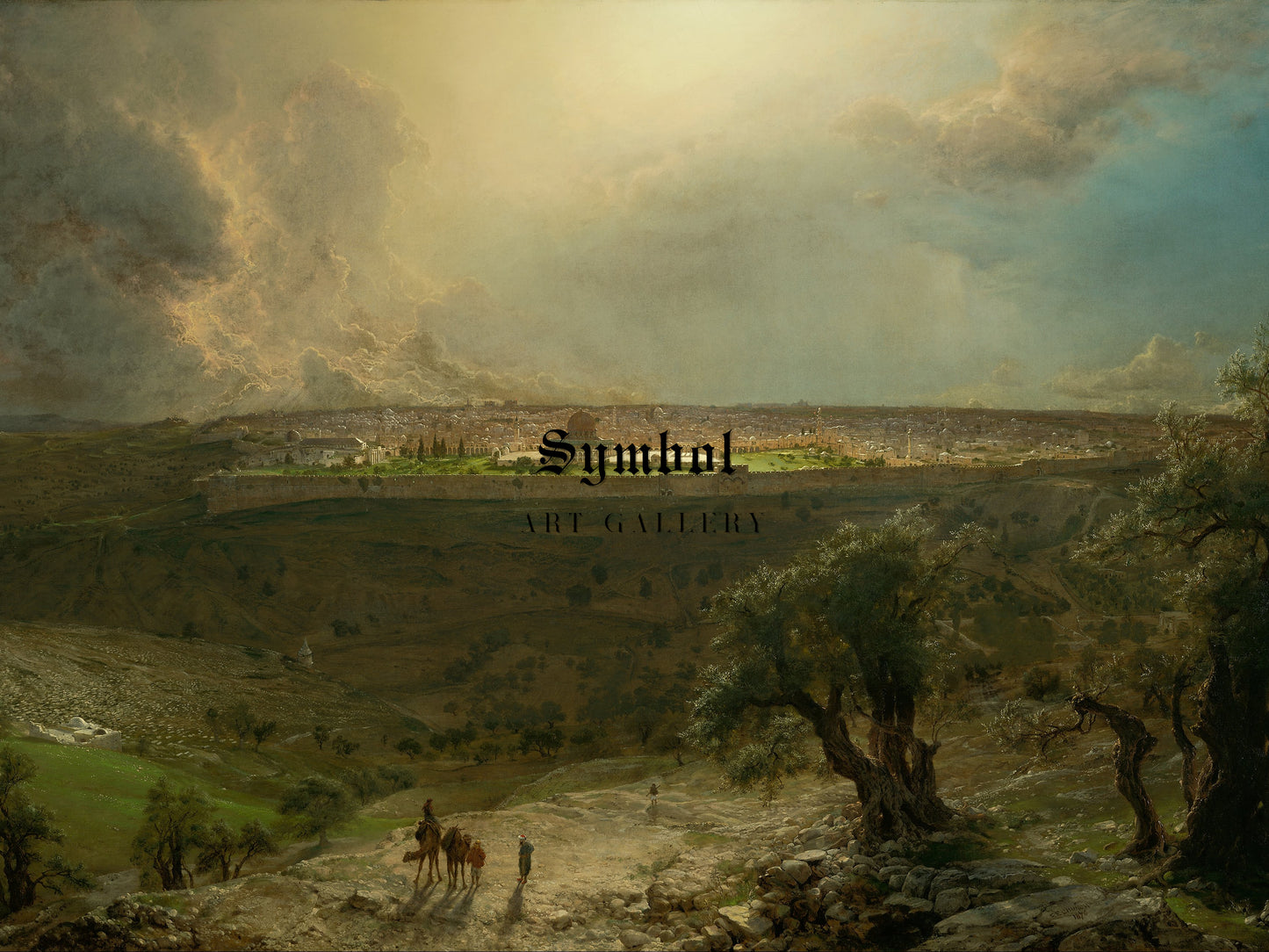 Jerusalem from the Mount of Olives by Frederic Edwin Church 1870, Wall Art Print, Fine Art Reproduction, Museum Quality Decor, Poster
