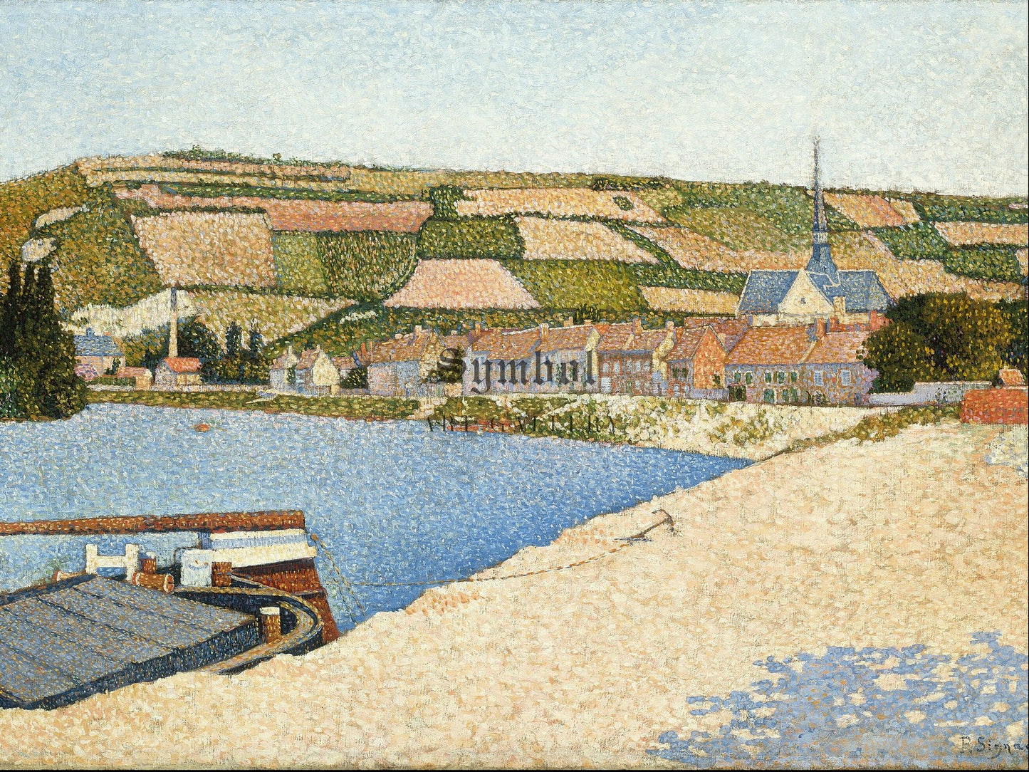 Les Andelys, Côte d'Aval by Paul Signac 1886, Wall Art Print, Fine Art Reproduction, Museum Quality Decor, Poster