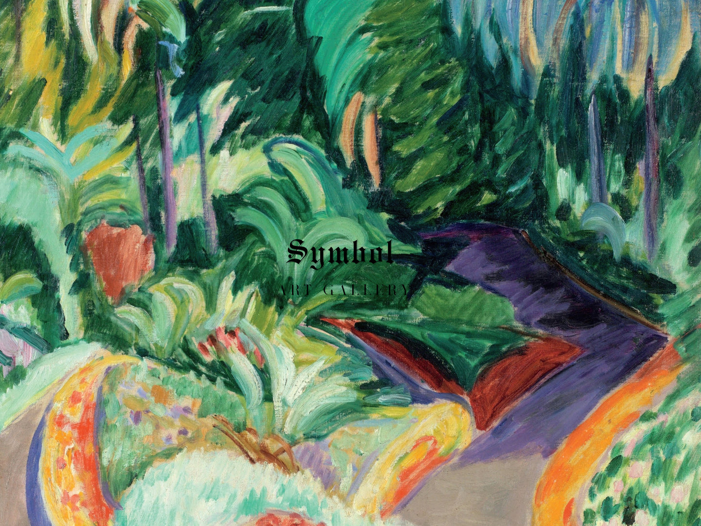 Garden by Francisco Iturrino 1913, Wall Art Print, Fine Art Reproduction, Museum Quality Decor, Poster