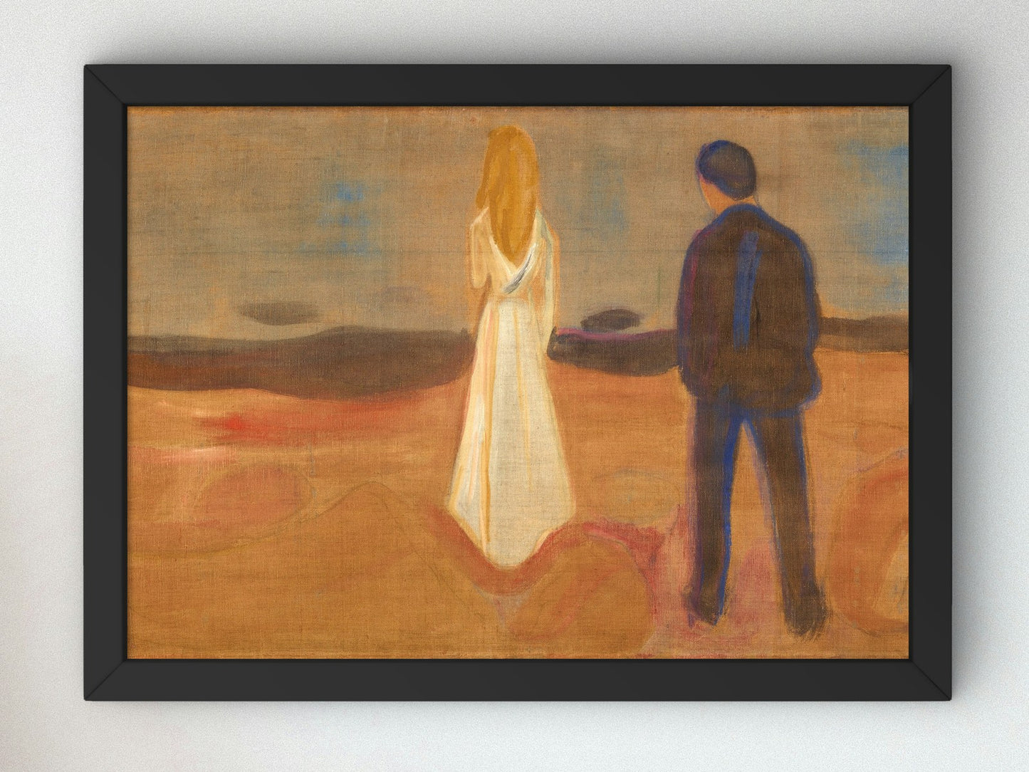 Two Human Beings by Edvard Munch 1899, Wall Art Print, Fine Art Reproduction, Museum Quality Decor, Poster