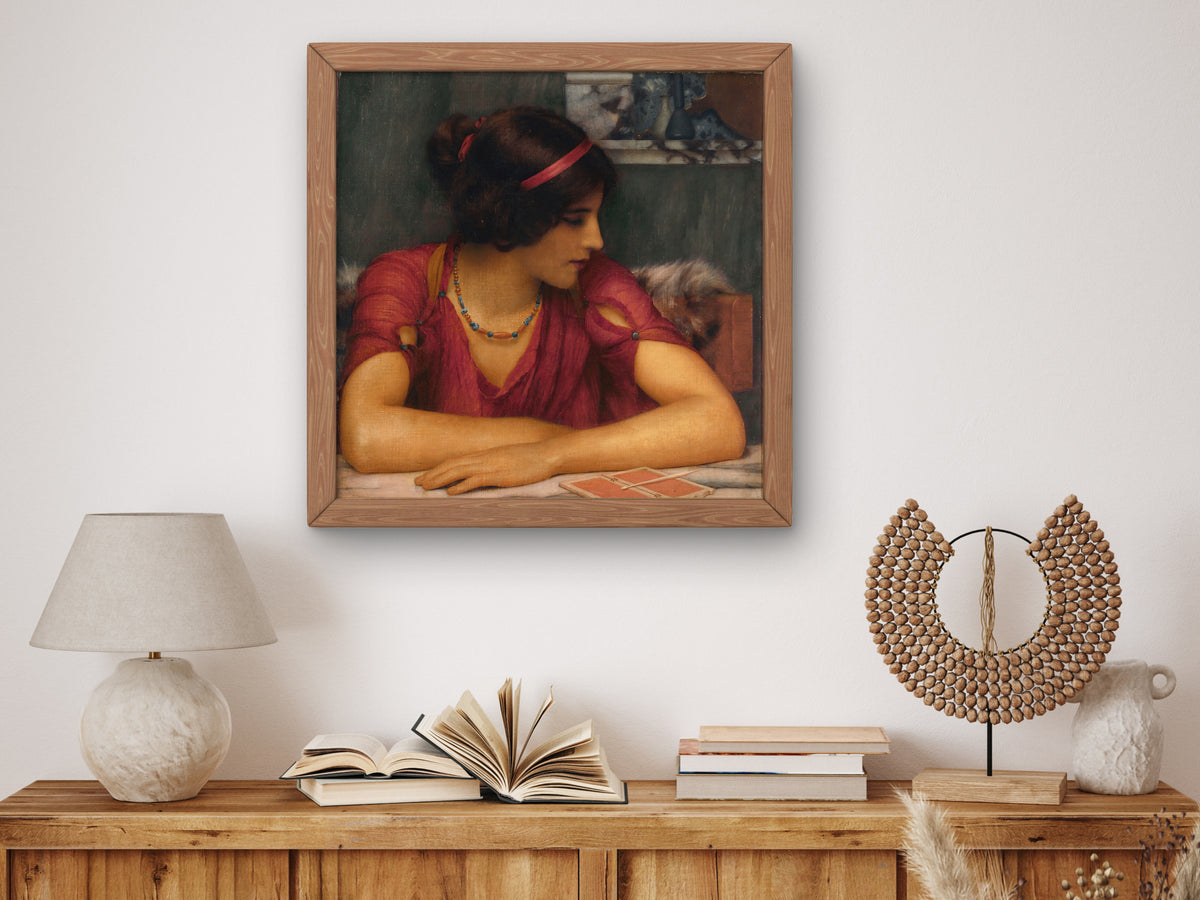 The Letter by John William Godward, Wall Art Print, Fine Art Reproduction, Museum Quality Decor, Poster