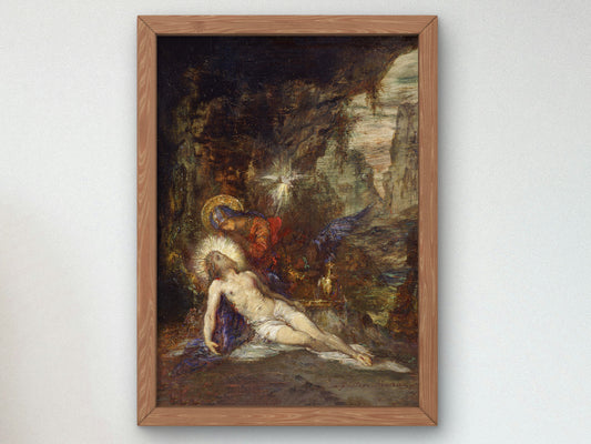 Pietà by Gustave Moreau 1876, Wall Art Print, Fine Art Reproduction, Museum Quality Decor, Poster