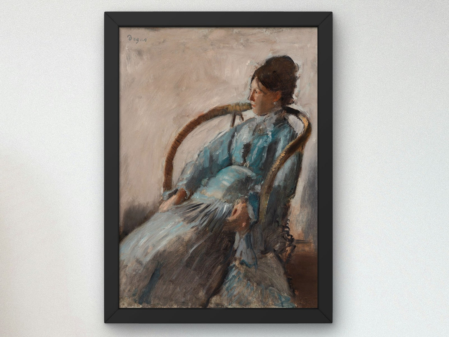 Madame de Nittis by Edgar Degas 1872, Wall Art Print, Fine Art Reproduction, Museum Quality Decor, Poster