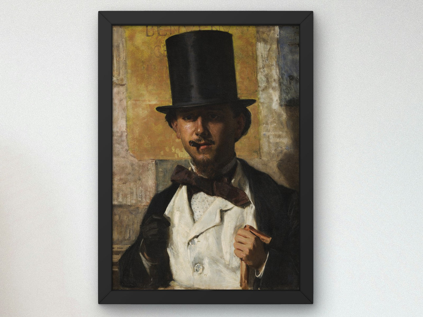 Portrait of Bernardo Celentano by Domenico Morelli 1859, Wall Art Print, Fine Art Reproduction, Museum Quality Decor, Poster