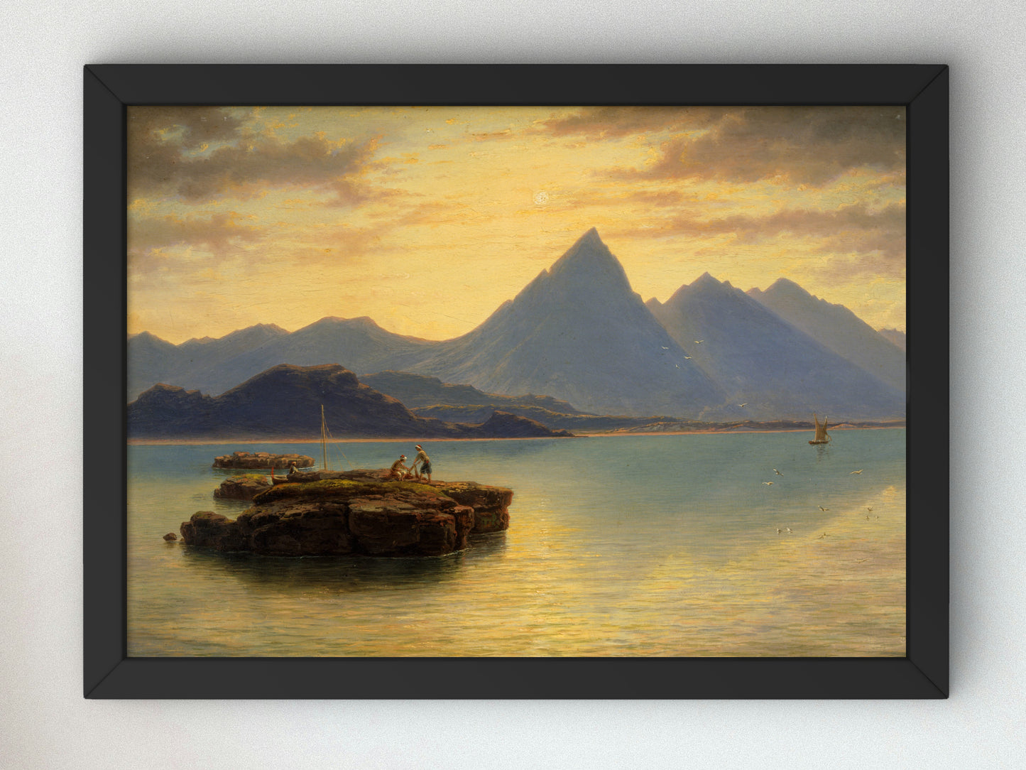 Jebel Cherib by Eugene von Guérard 1885, Wall Art Print, Fine Art Reproduction, Museum Quality Decor, Poster