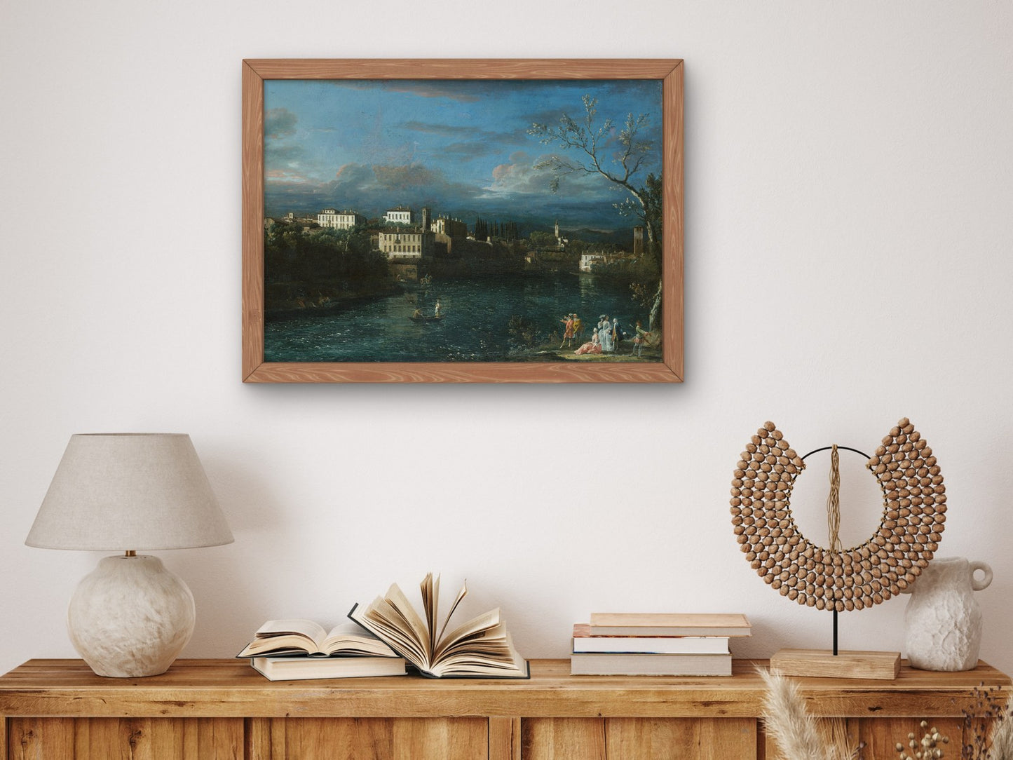 Vaprio d'Adda by Bernardo Bellotto 1744, Wall Art Print, Fine Art Reproduction, Museum Quality Decor, Poster