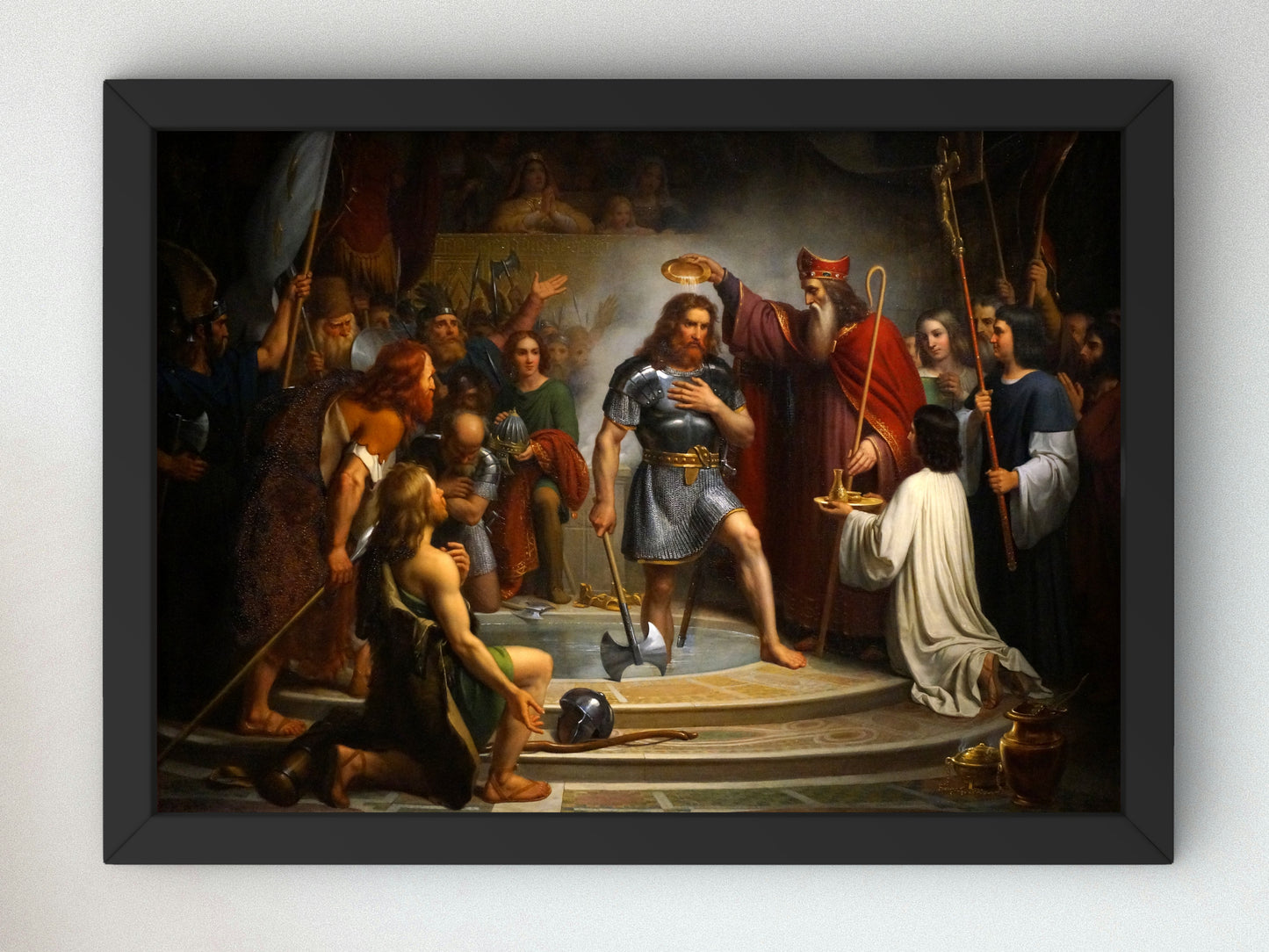 Le Baptême de Clovis by François Louis Dejuinne 1837, Wall Art Print, Fine Art Reproduction, Museum Quality Decor, Poster