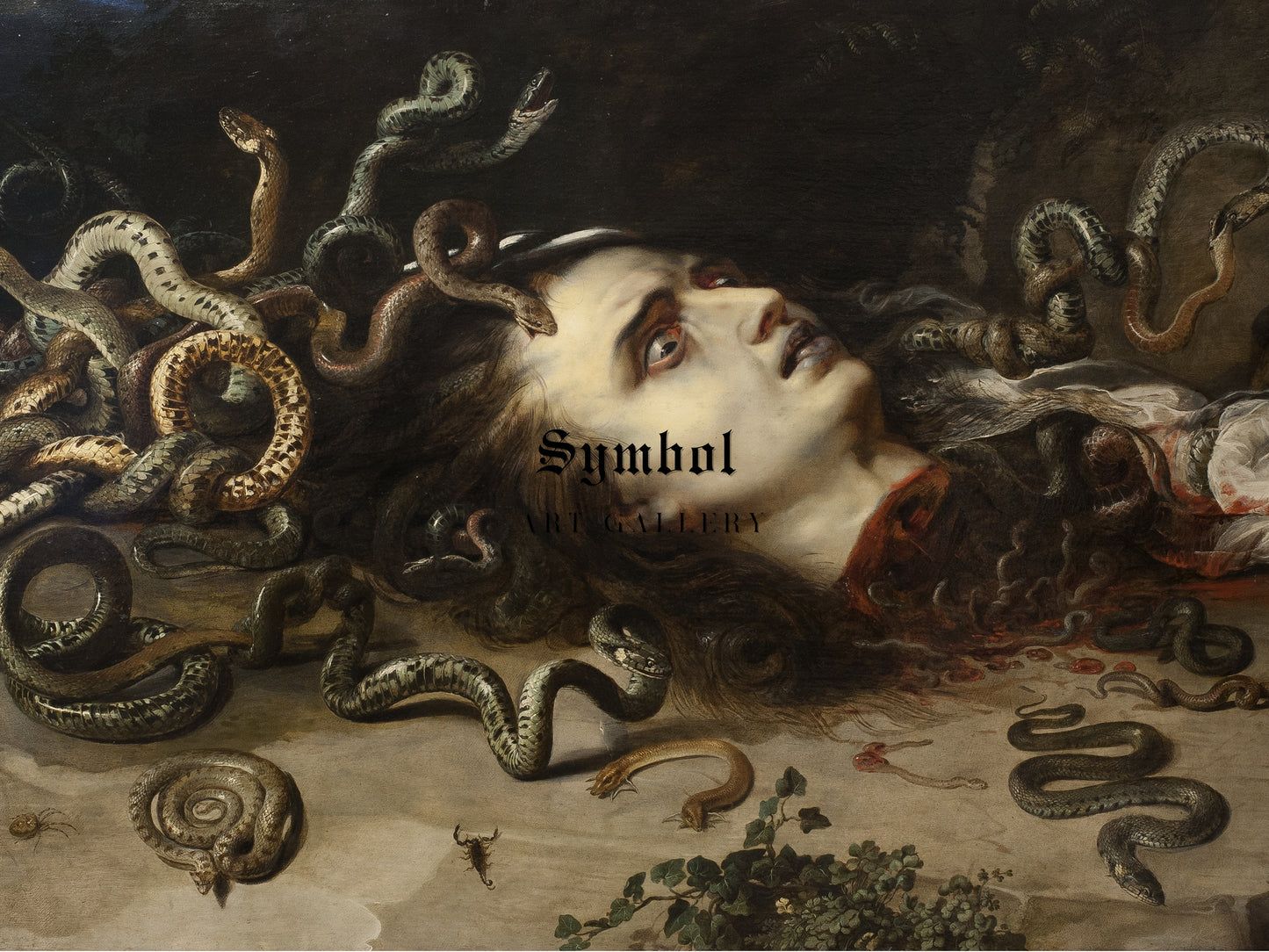 Head of Medusa by Peter Paul Rubens 1617, Wall Art Print, Fine Art Reproduction, Museum Quality Decor, Poster