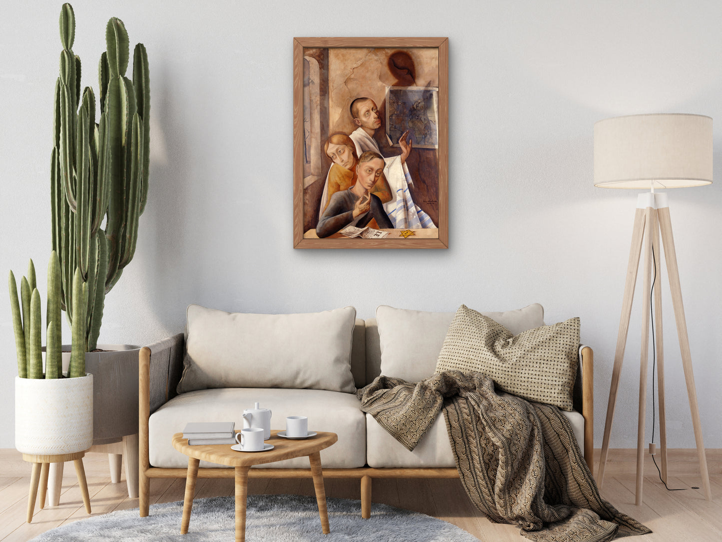Portrait of Three by Felix Nussbaum 1944, Wall Art Print, Fine Art Reproduction, Museum Quality Decor, Poster